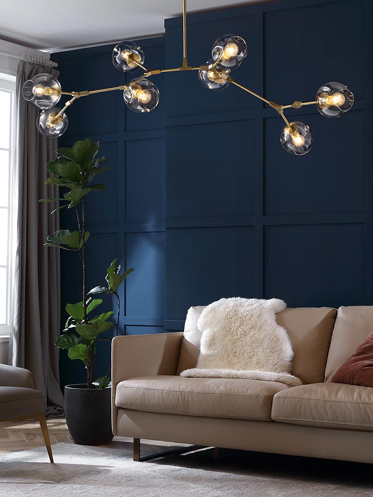 Đèn chùm trang trí Lindsey 8 bóng chao trong (LTCN191/8)