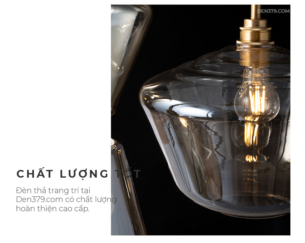 Đèn thả trang trí bàn ăn, đầu giường ngủ thủy tinh LT261/3