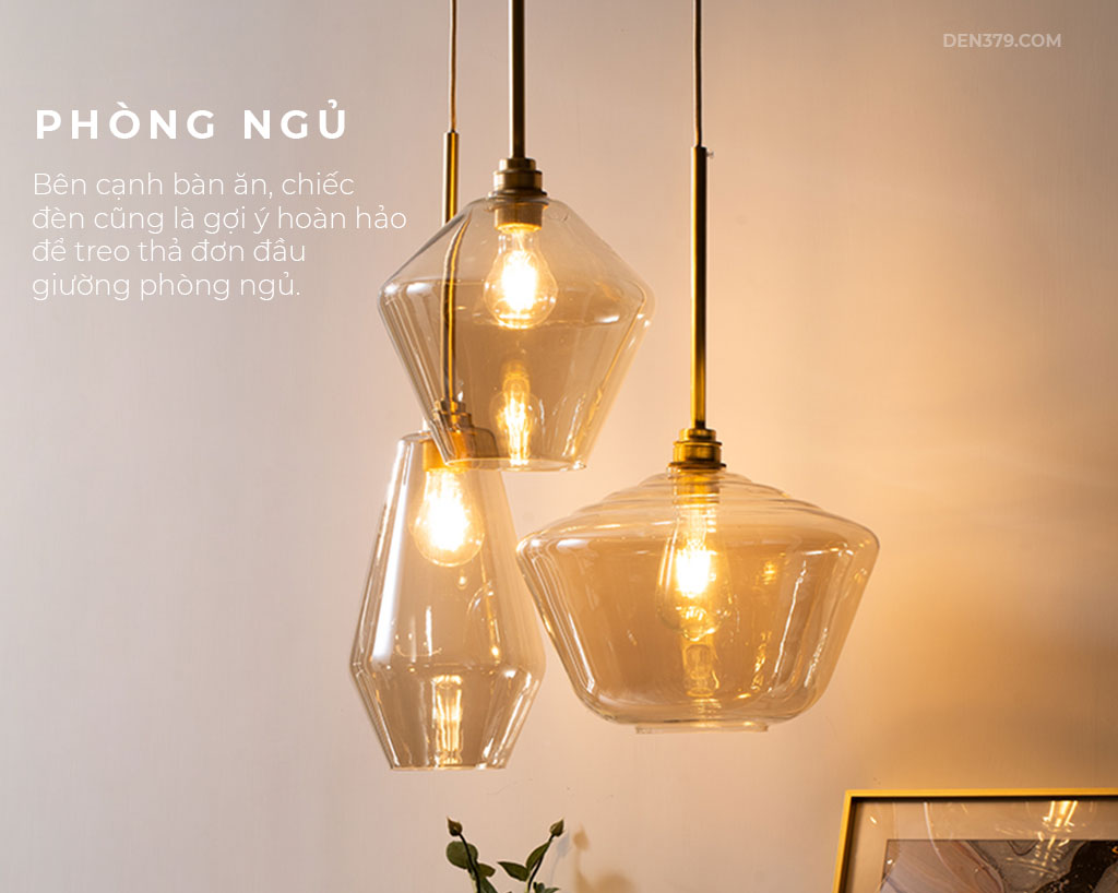 Đèn thả trang trí bàn ăn, đầu giường ngủ thủy tinh LT261/3