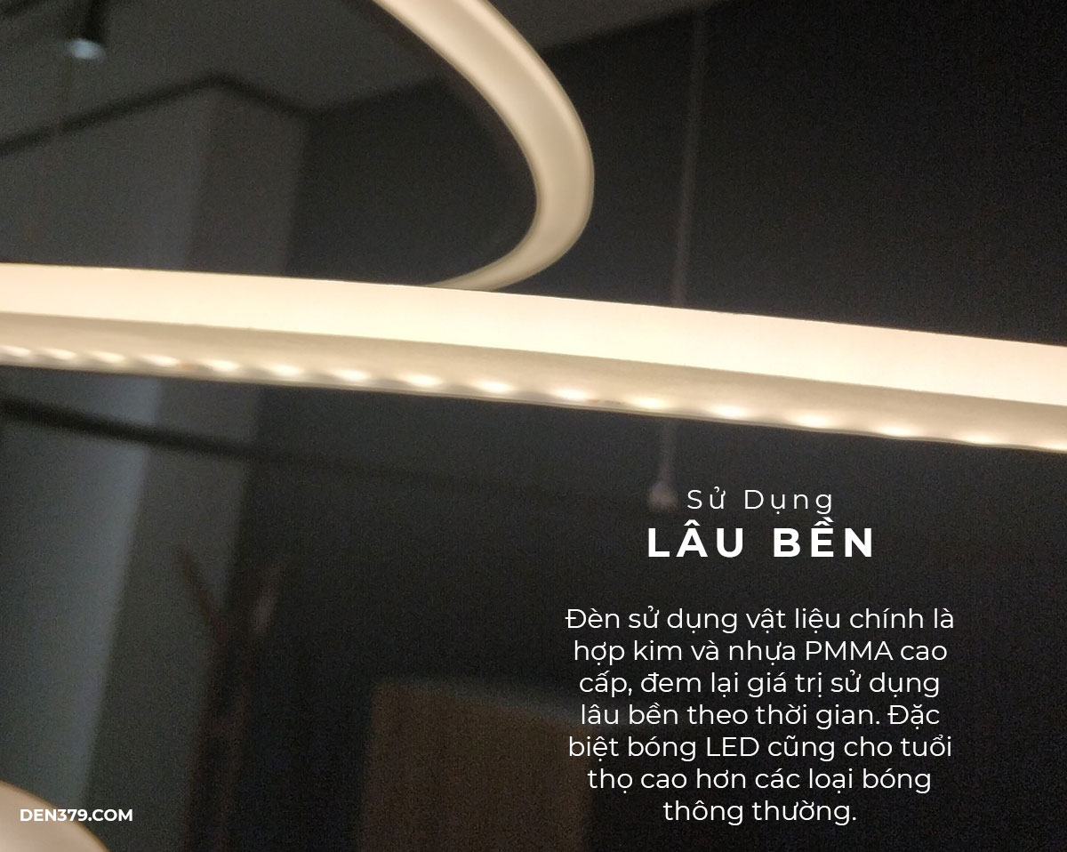 Đèn thả trang trí hiện đại 4 vòng tròn