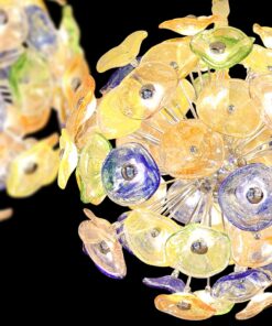 đèn chùm hoa lưu ly cao cấp cho phòng khách, bàn ăn