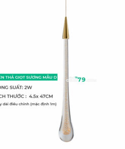 Đèn thả trang trí, thả thông tầng thủy tinh LTD15