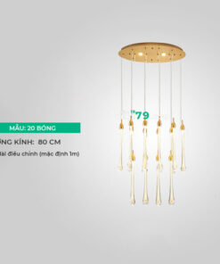 Đèn thả trang trí, thả thông tầng thủy tinh LTD15C