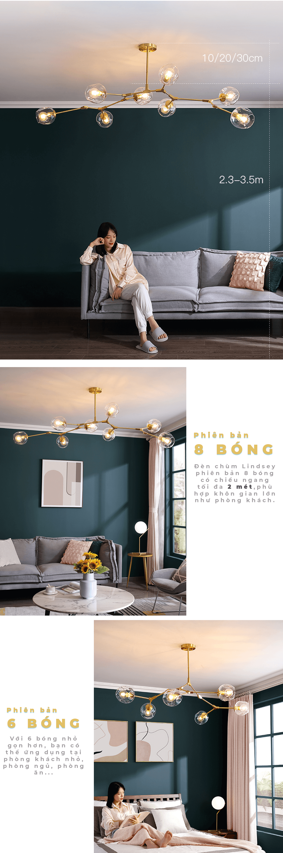 đèn chùm hiện đại