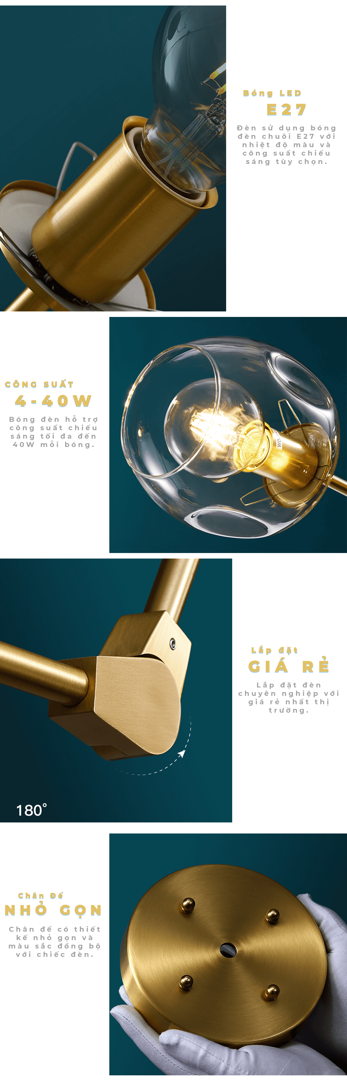 đèn chùm hiện đại