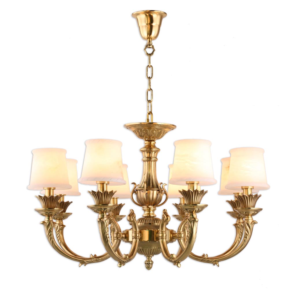 Đèn chùm cổ điển 8 tay chao đá ngọc VS1458