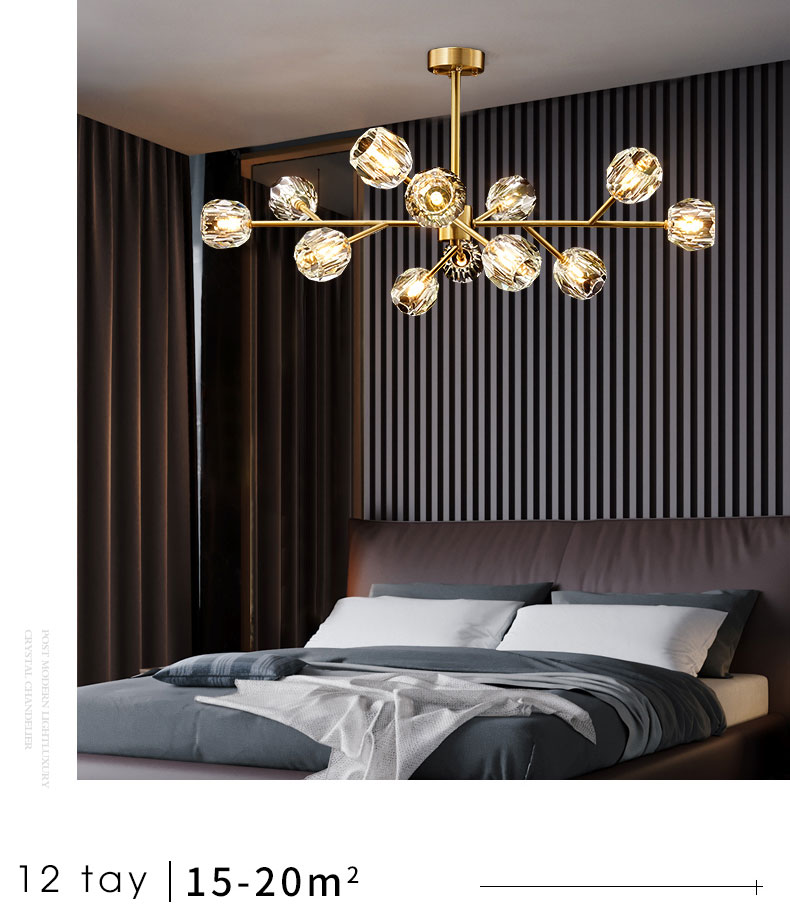 Đèn chùm trang trí pha lê hiện đại AU1570