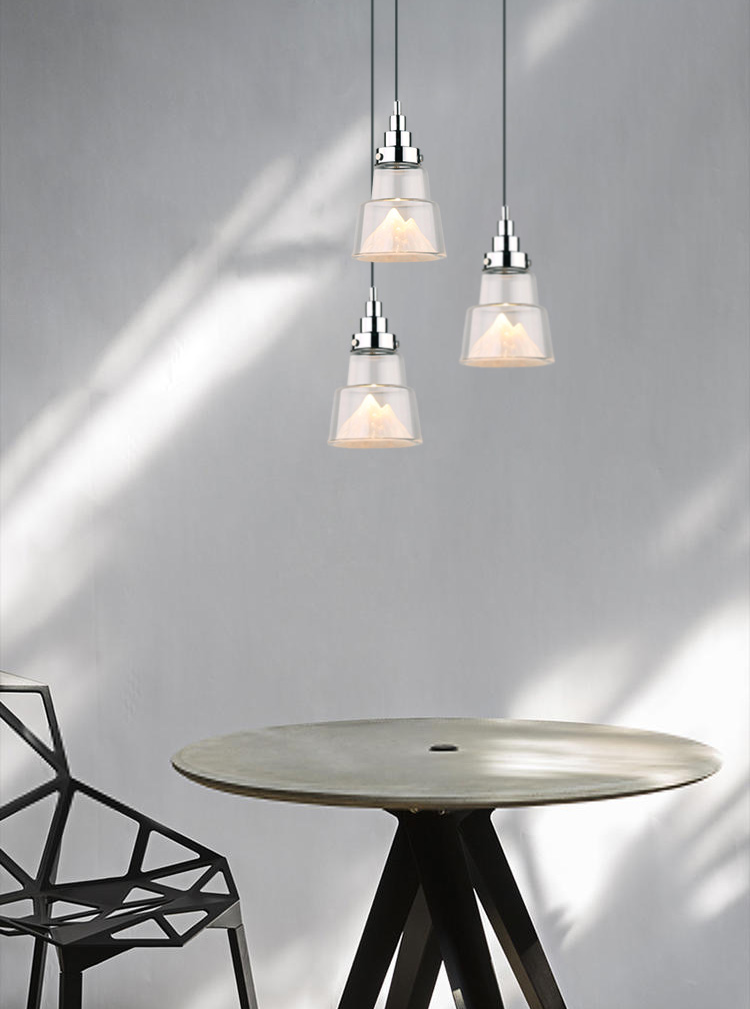 Đèn thả trang trí thủy tinh Ngọn núi tuyết VR1092