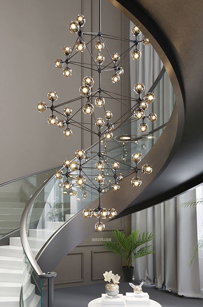 VIRGO V100/30 | Đèn chùm phân tử thả thông tầng hiện đại