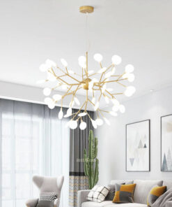 VIRGO V198/45 | Đèn thả Hera trang trí lá thủy tinh 45 bóng