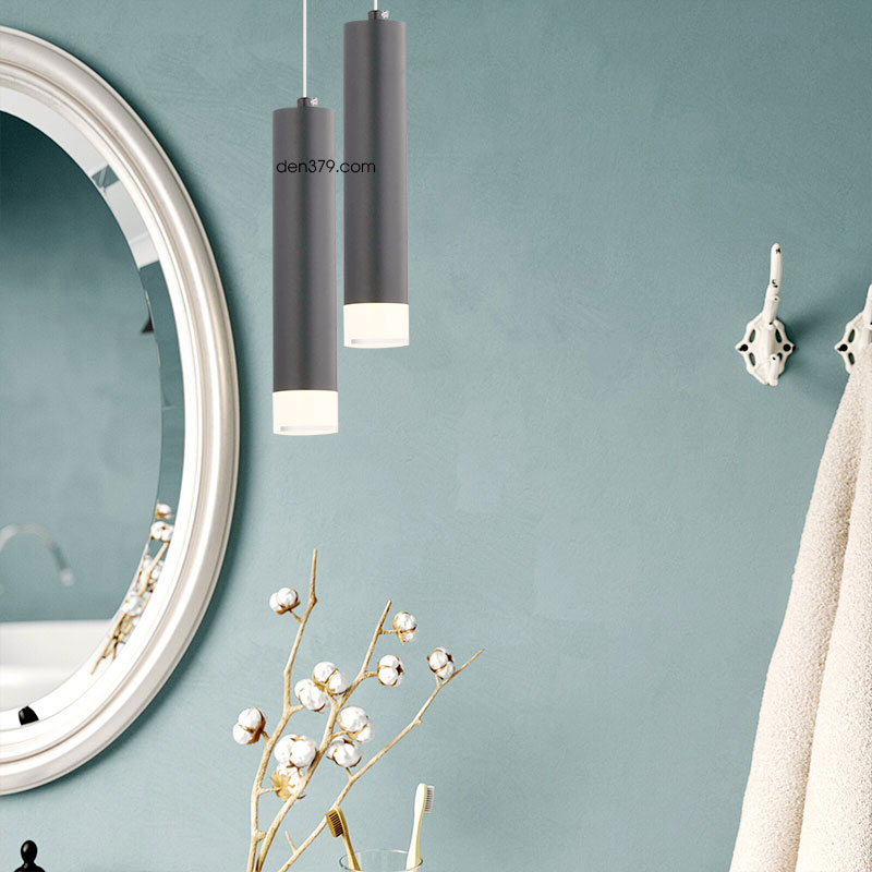 Đèn thả LED ống kim loại đen D3069