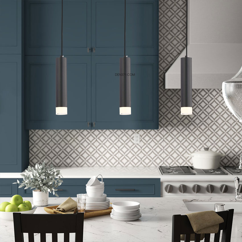 Đèn thả LED ống kim loại đen D3069