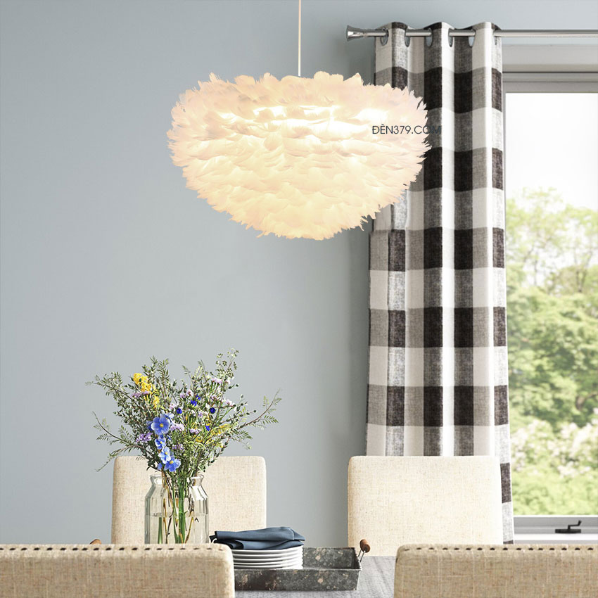 Đèn thả trang trí lông vũ D3085