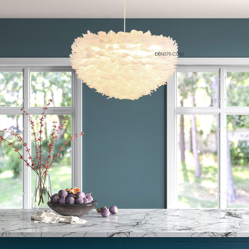 Đèn thả trang trí lông vũ D3085