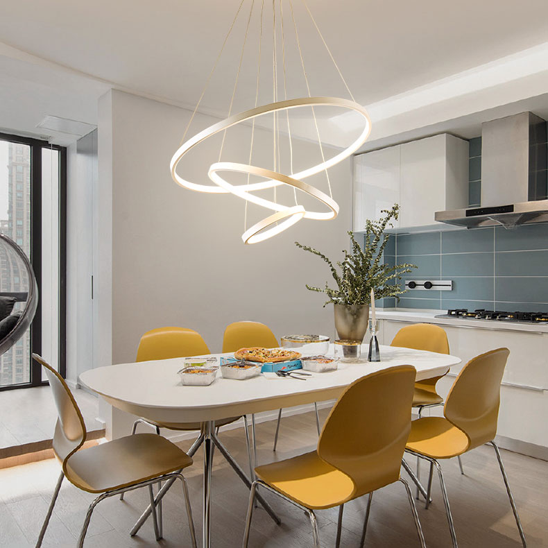 Đèn thả LED trang trí 3 vòng hiện đại D3030