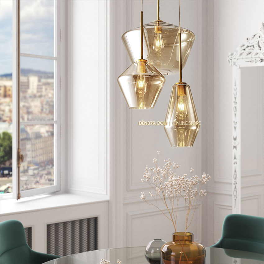 Đèn thả thủy tinh trang trí cao cấp D3106