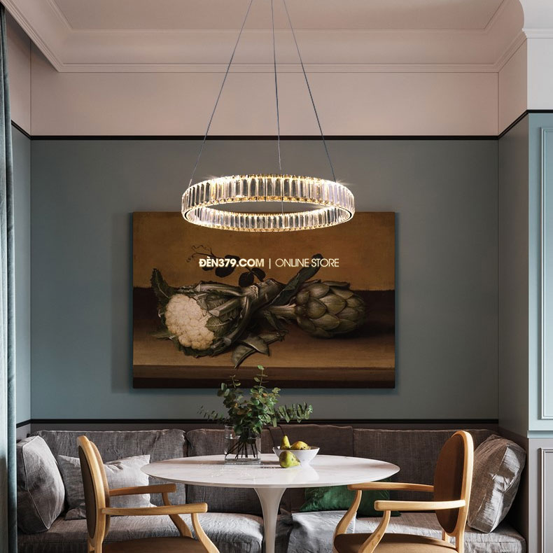 Đèn thả trang trí vòng tròn pha lê cao cấp D3107