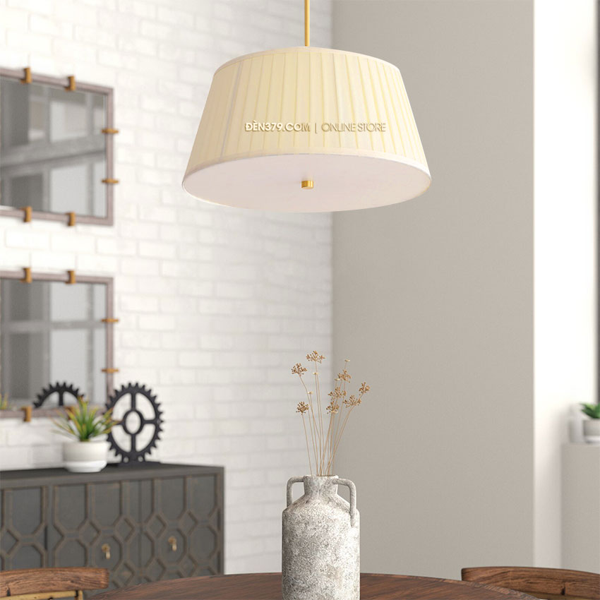 Đèn trần bán treo chụp vải D3115