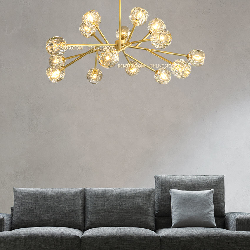 Đèn chùm pha lê hiện đại 18 bóng S238
