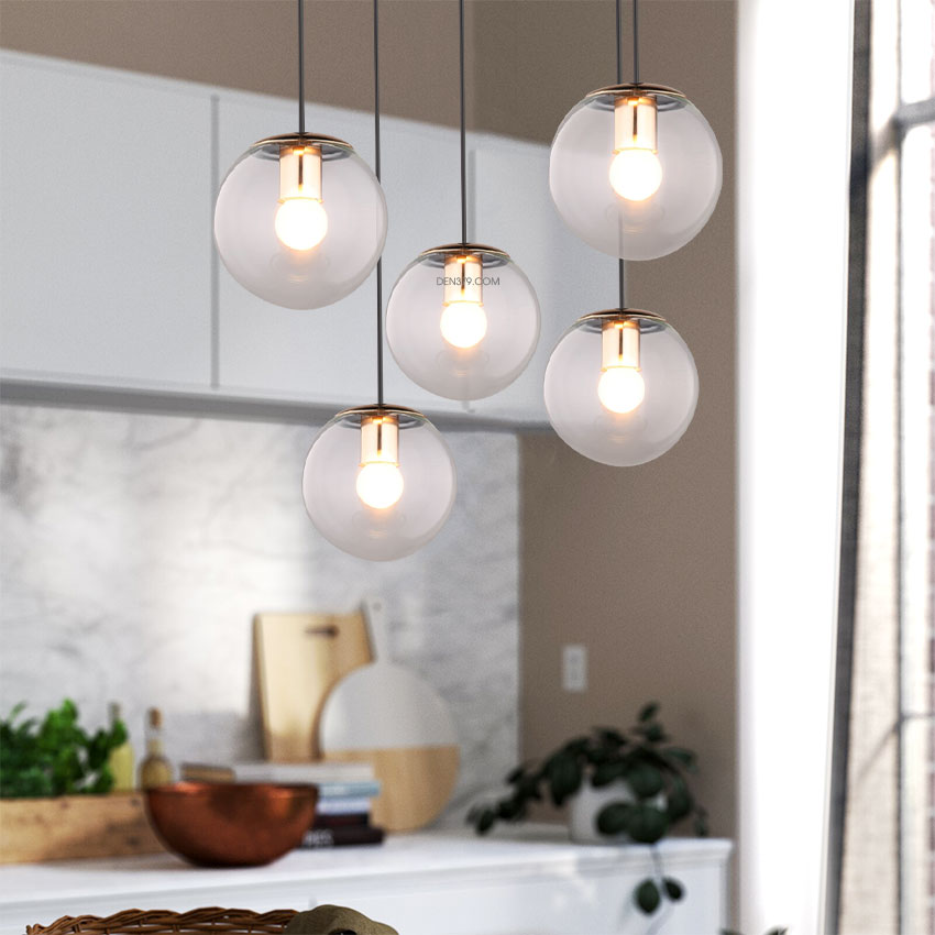 Đèn thả trang trí thủy tinh trong suốt T2003