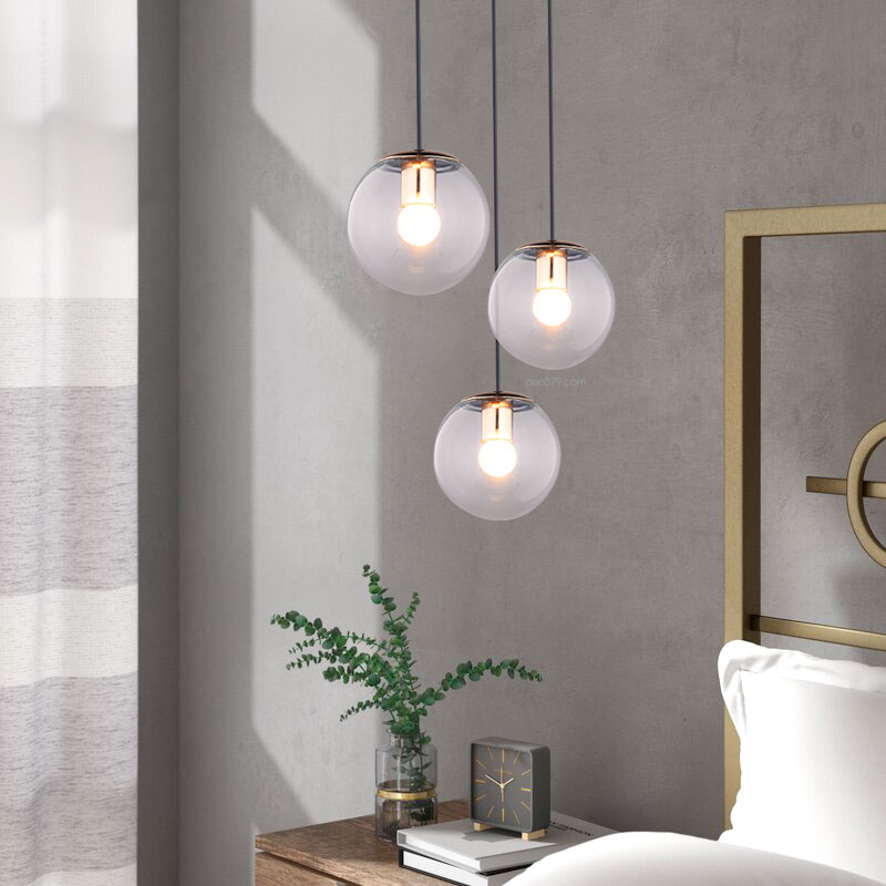 Đèn thả trang trí thủy tinh trong suốt T2003