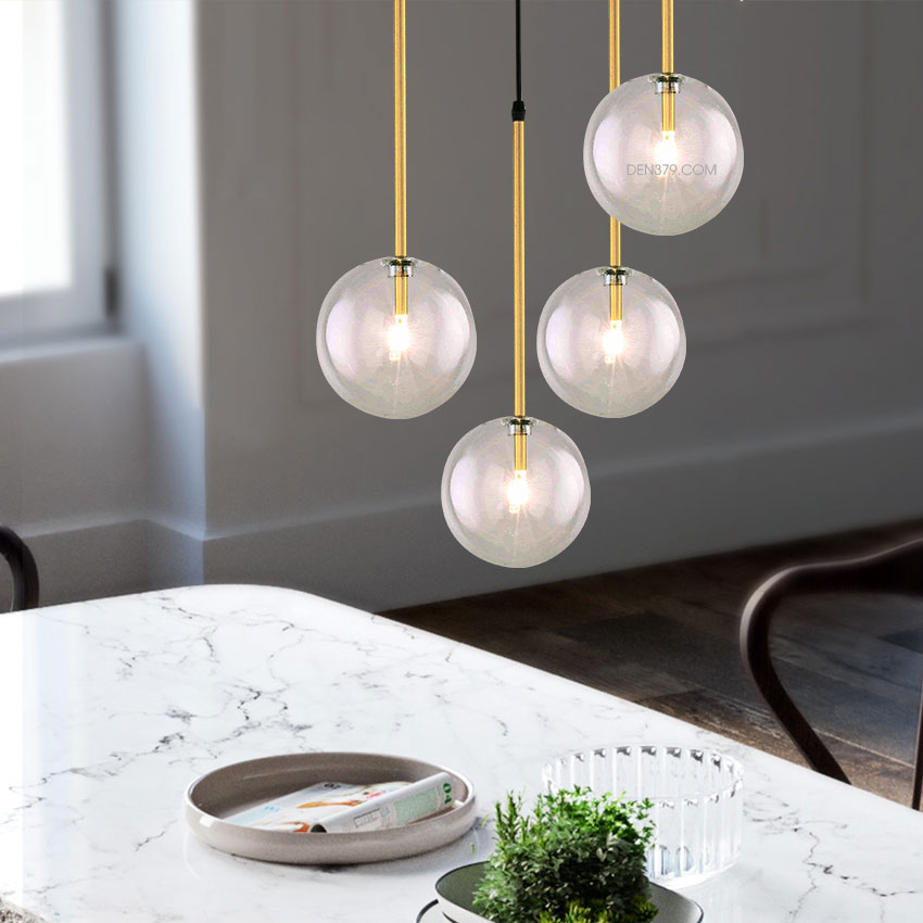 Đèn thả trang trí thủy tinh trong suốt D2023