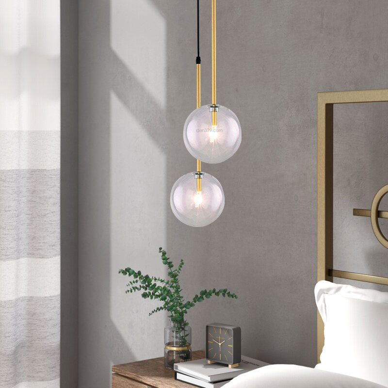 Đèn thả trang trí thủy tinh trong suốt D2023
