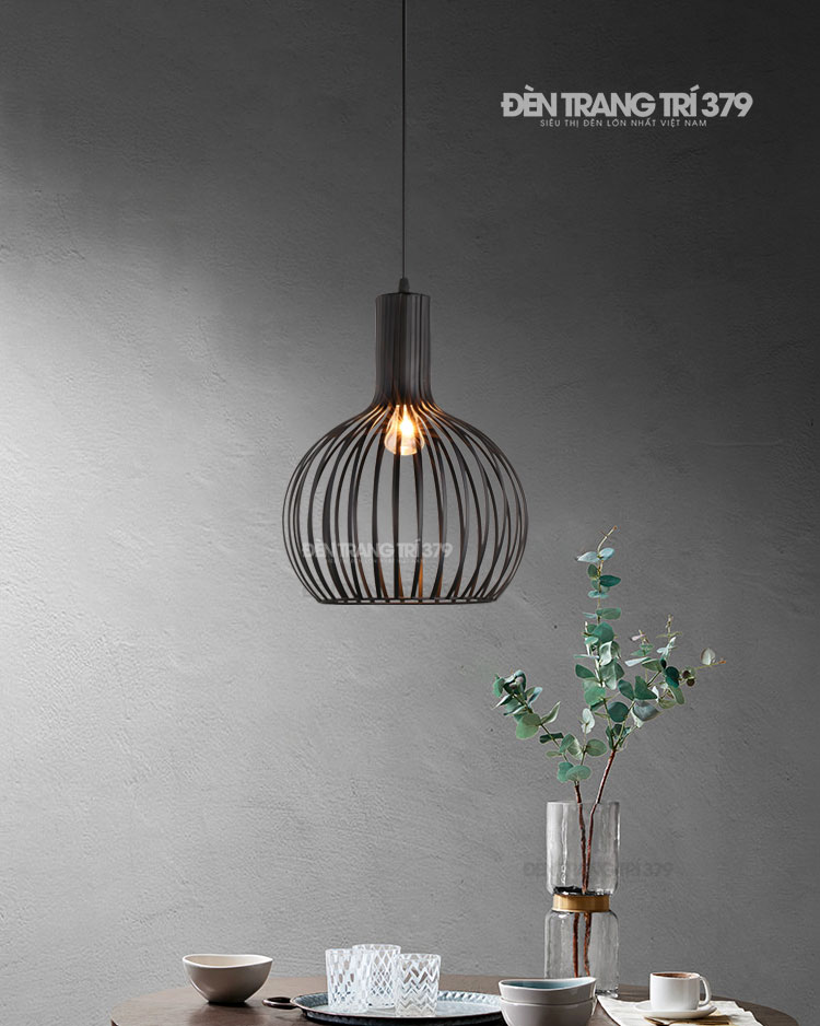 Đèn thả trang trí lồng sắt hiện đại D273