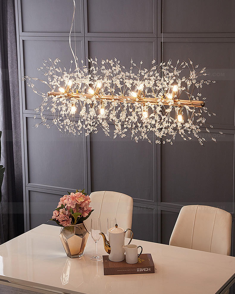 Đèn thả trang trí bàn ăn pha lê D3206N/90