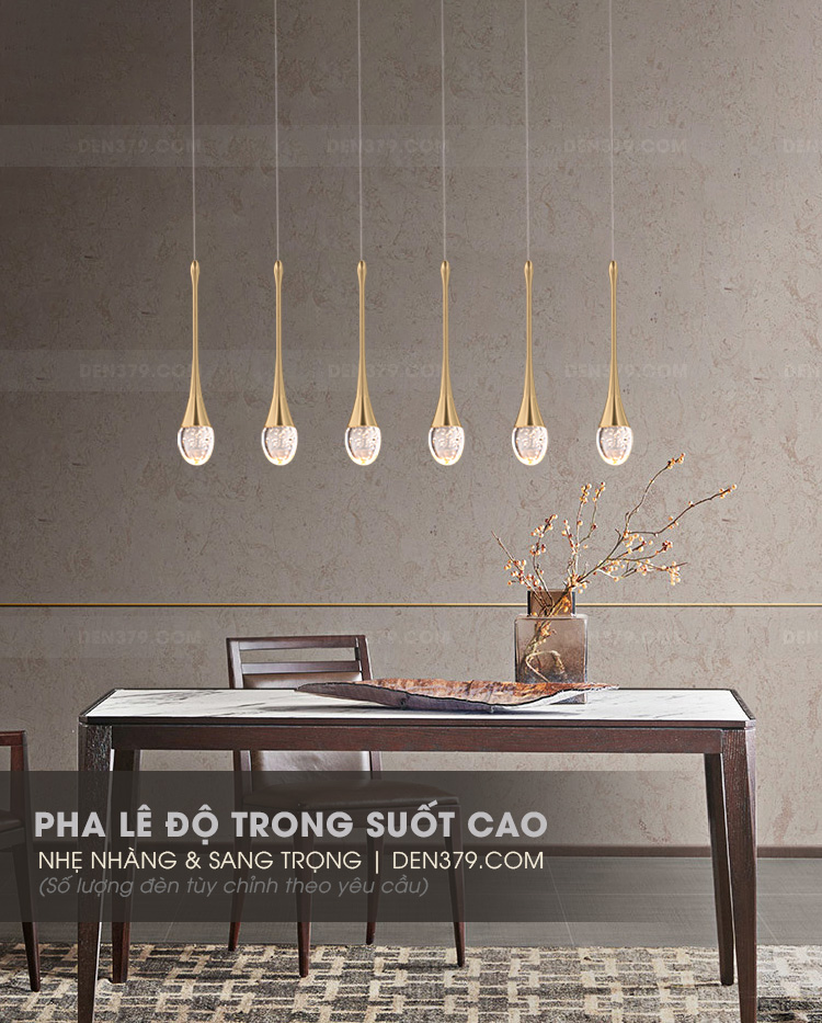 Đèn thả trang trí giọt nước pha lê cao cấp D3203