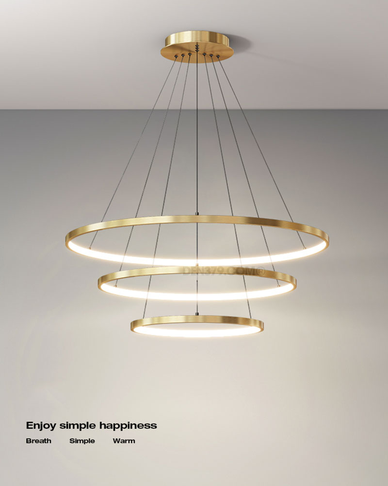 Đèn thả,đèn thả trang trí,đèn thả 3 vòng,đèn thả bàn ăn,đèn thả led 3 vòng,đèn thả hiện đại