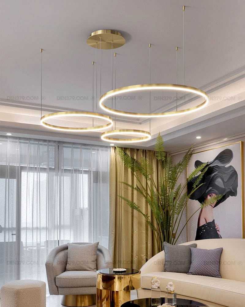 Đèn thả,đèn thả trang trí,đèn thả 3 vòng,đèn thả bàn ăn,đèn thả led 3 vòng,đèn thả hiện đại,đèn trang trí phòng khách