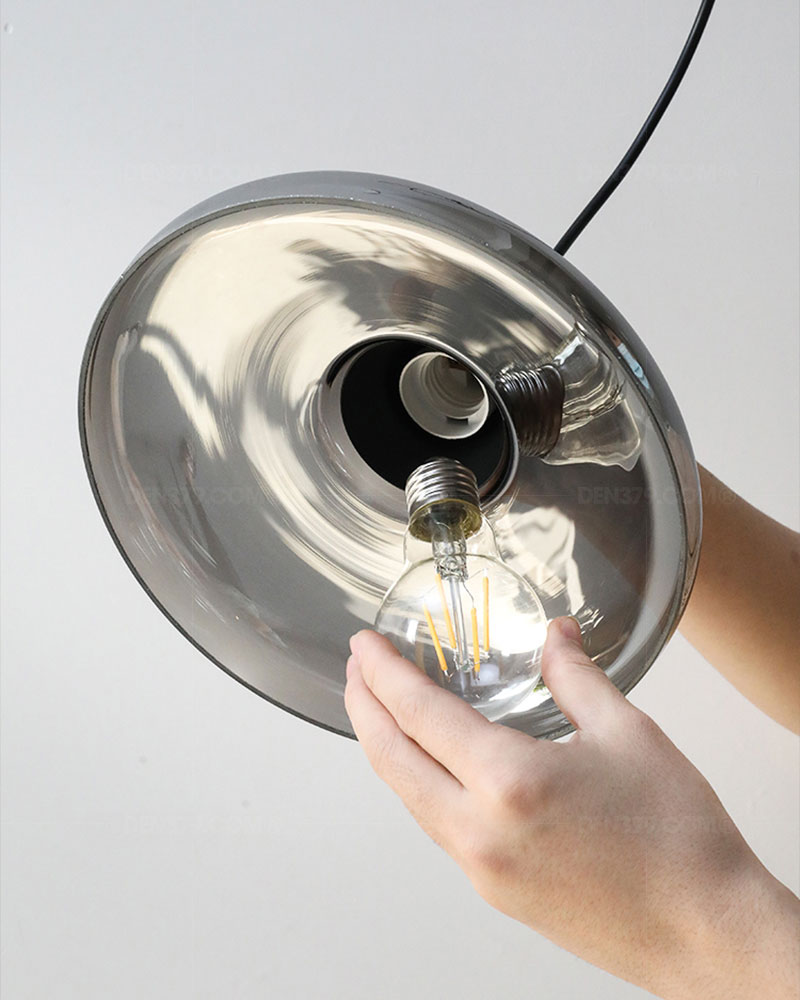 đèn thả,đèn thả trang trí,đèn thả thủy tinh,đèn thả màu đen khói