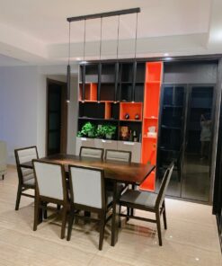 đèn thả ống bơ kim loại treo thả đơn