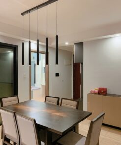 đèn thả ống bơ kim loại treo thả đơn