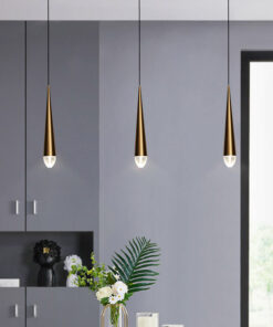 đèn thả thủy tinh giọt nước trang trí bàn ăn