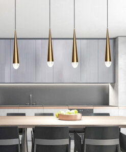 đèn thả thủy tinh giọt nước trang trí bàn ăn