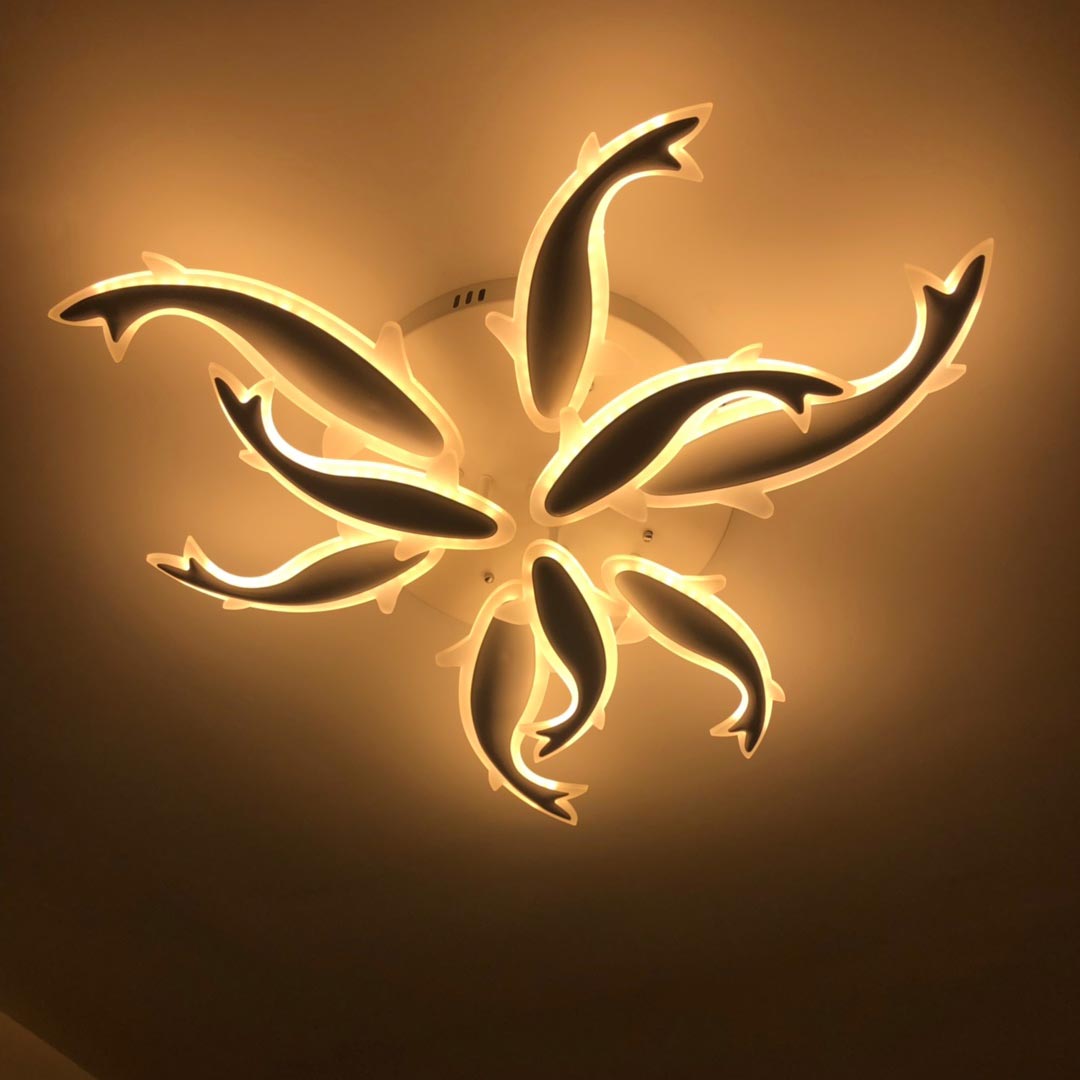Đèn mâm LED ốp trần Đàn Cá Heo
