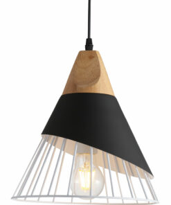 đèn thả trang trí bằng nhôm gỗ