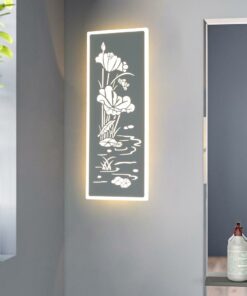 Đèn LED dán tường tranh Hoa Sen