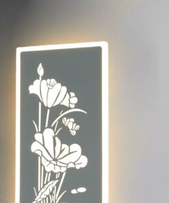Đèn LED dán tường tranh Hoa Sen