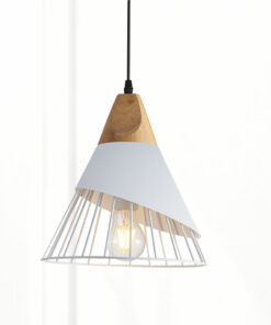 đèn thả trang trí bằng nhôm gỗ