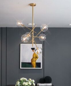 Đèn chùm chao thủy tinh hiện đại