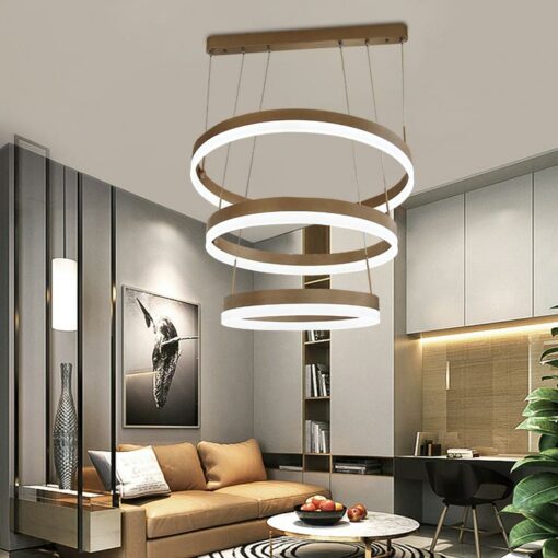 Đèn thả LED hiện đại 3 vòng tròn