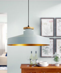 đèn thả bàn ăn màu trắng đơn giản hiện đại