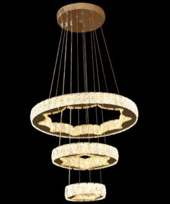 Đèn thả LED 3 vòng tròn pha lê