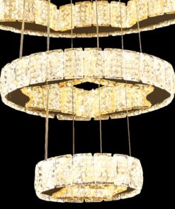 Đèn thả LED 3 vòng tròn pha lê