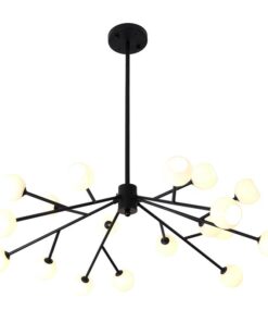 đèn chùm trang trí 18 bóng thủy tinh hiện đại