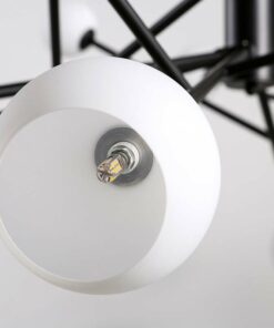 đèn chùm trang trí 18 bóng thủy tinh hiện đại