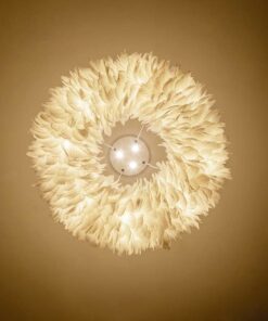 Đèn chùm trang trí lông vũ cao cấp cho phòng ngủ ấm cúng